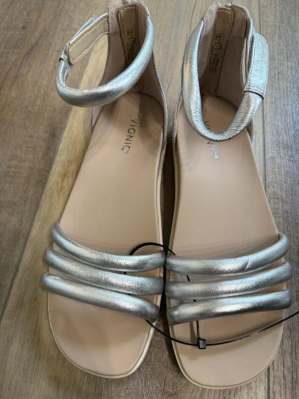 NEW Silver Summer Sandals Women Sz. 10W